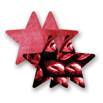 Tepelcover rode sterren (2 paar)